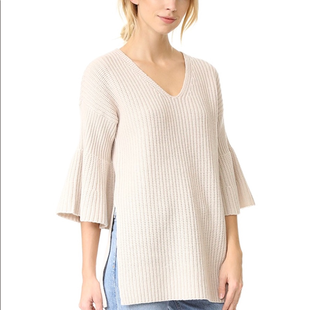 🆕 Derek Lam 10 Crosby Ivory Bell Sleeve Sweater